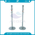 AG-SS078 CE ISO material hospitalario poste vertical carro de acero inoxidable